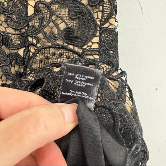 Dress The Population Black Lace Sleeveless Mini Cocktail Dress Womens XS Formal - Picture 7 of 14